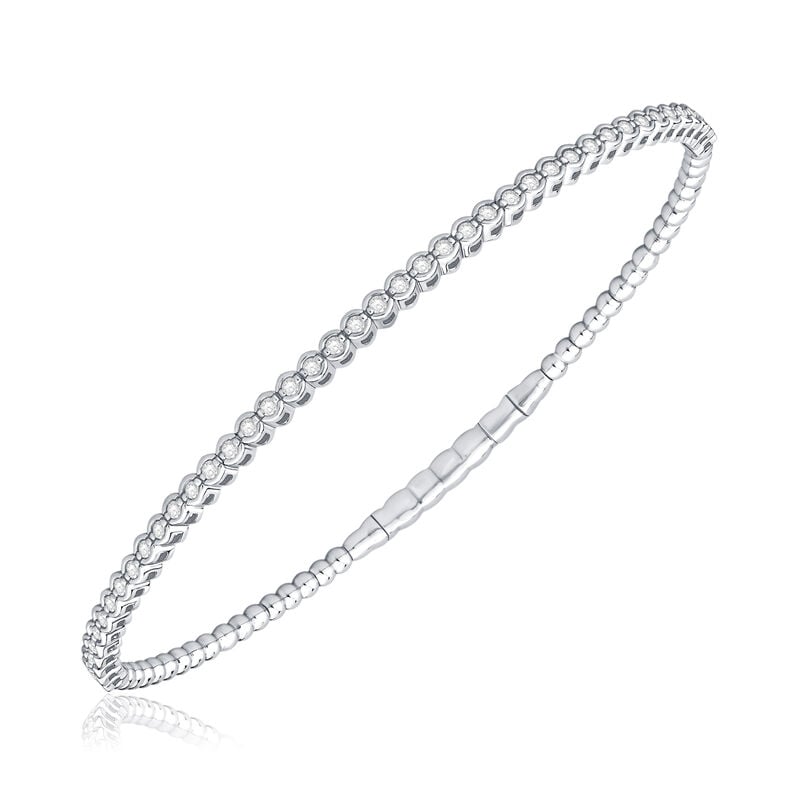 Diamond 1/2ctw. Bangle in Sterling Silver image number null